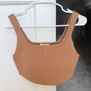 Babaton Tan Knit Top